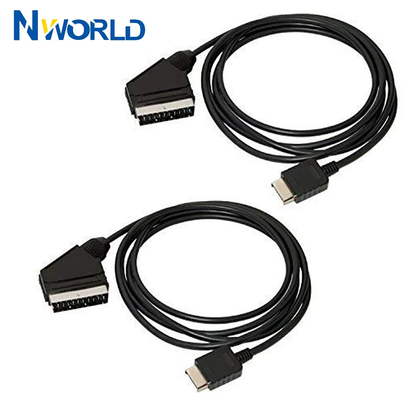 Gaming Console Ps3 - 2pcs/lot 6Ft RGB SCART Wire Cable