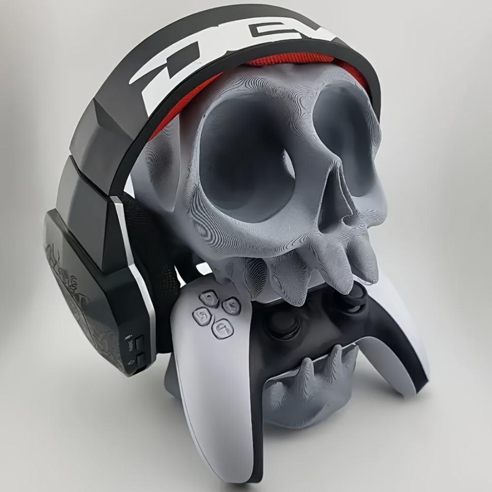 Headset Gaming Console - Skull Shaped Controller Stand Headphone Holder