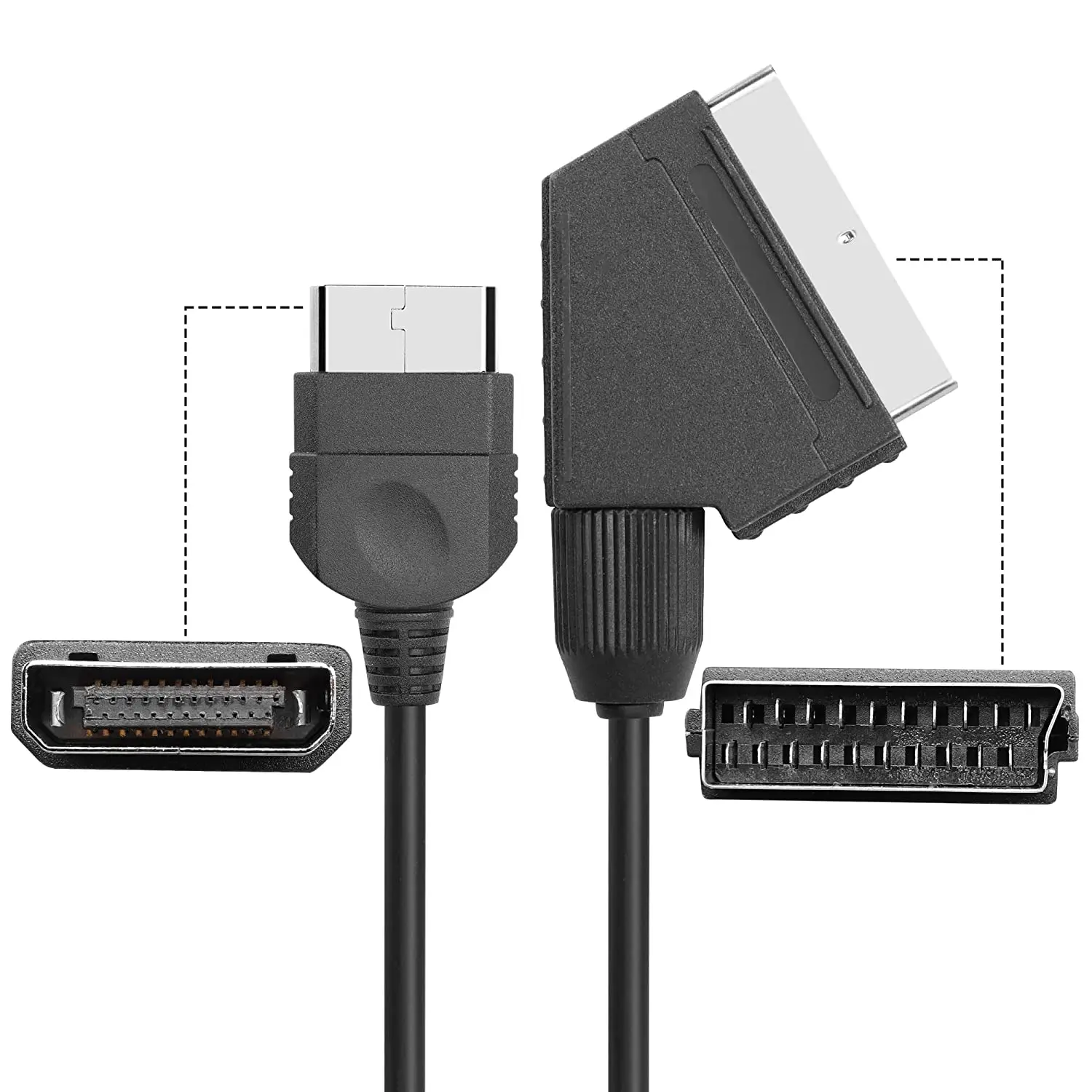 2pcs/lot 6Ft RGB SCART Wire Ca - огляд і ціна Gaming Console Ps3