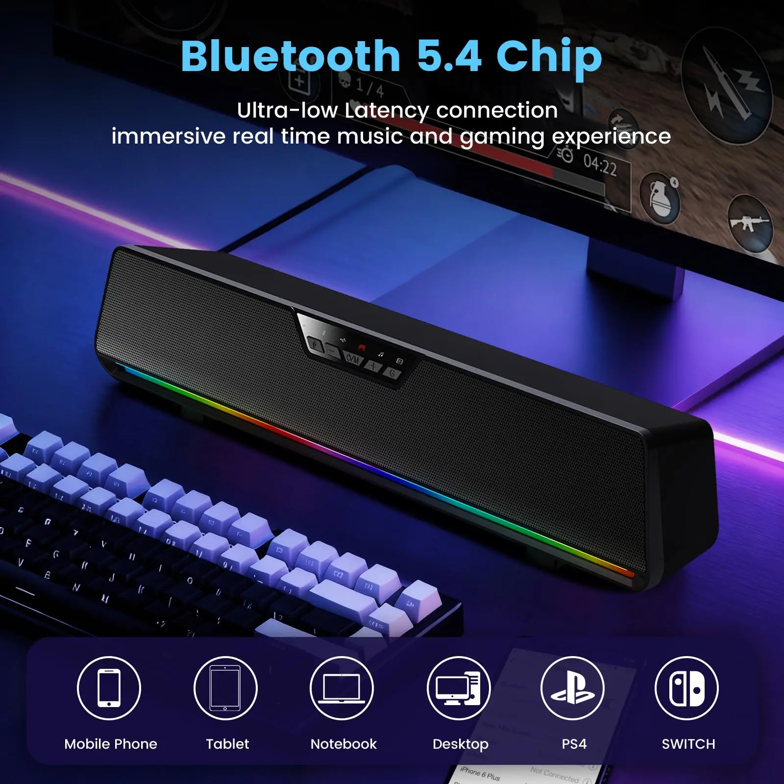GS6 Pro 7.1 Gaming Speaker Bar - огляд і ціна Gaming Console Apple