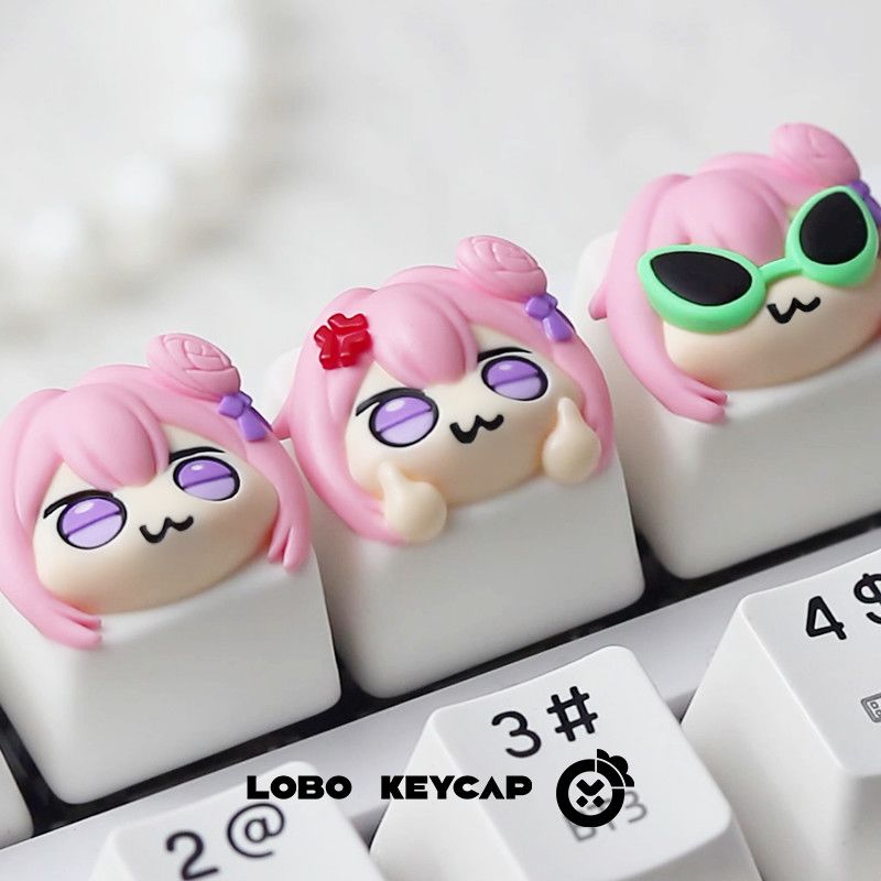 Cute Pink Hair Anime Girl Resi - огляд і ціна Gaming Console With Keyboard