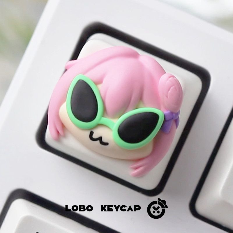 Cute Pink Hair Anime Girl Resi - огляд і ціна Gaming Console With Keyboard
