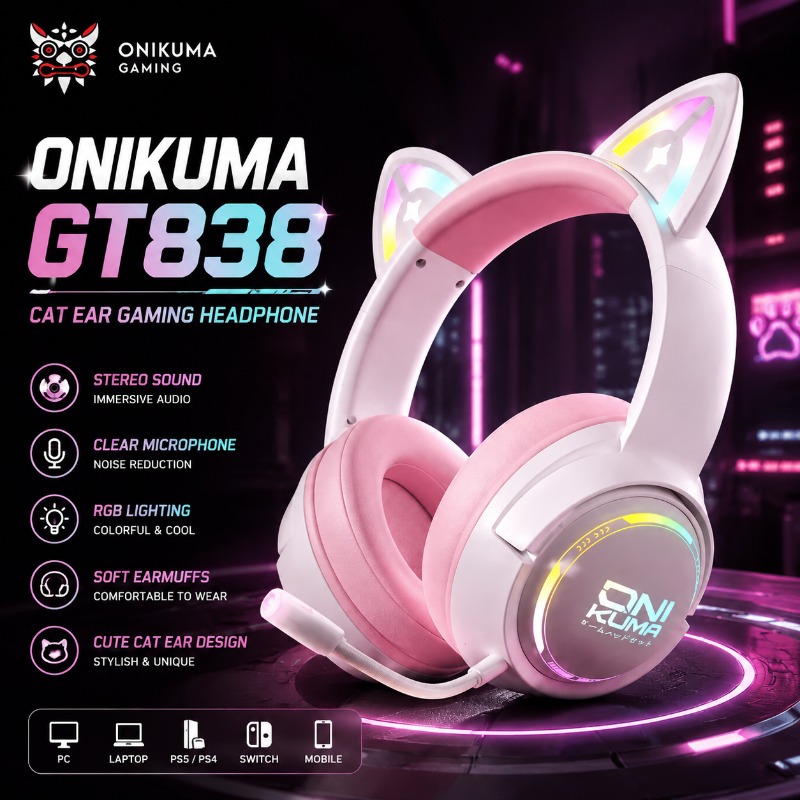 ONIKUMA GT838 Gaming Headset C - огляд і ціна Gaming Console Apple
