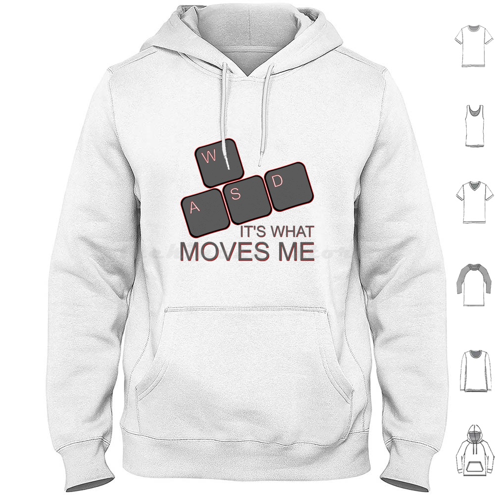 Wasd Moves Me Hoodies Long Sle - огляд і ціна Gaming Console With Keyboard