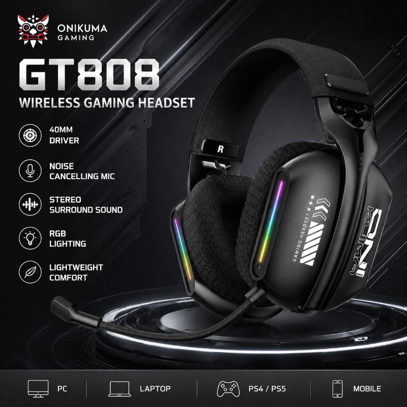 ONIKUMA GT808 Gaming Headset W - огляд і ціна Gaming Console Apple